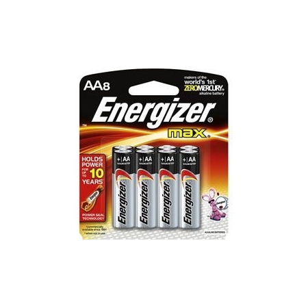 Ilc Alkaline Battery, AA 1.5 V DC 1 PK E91MP-8